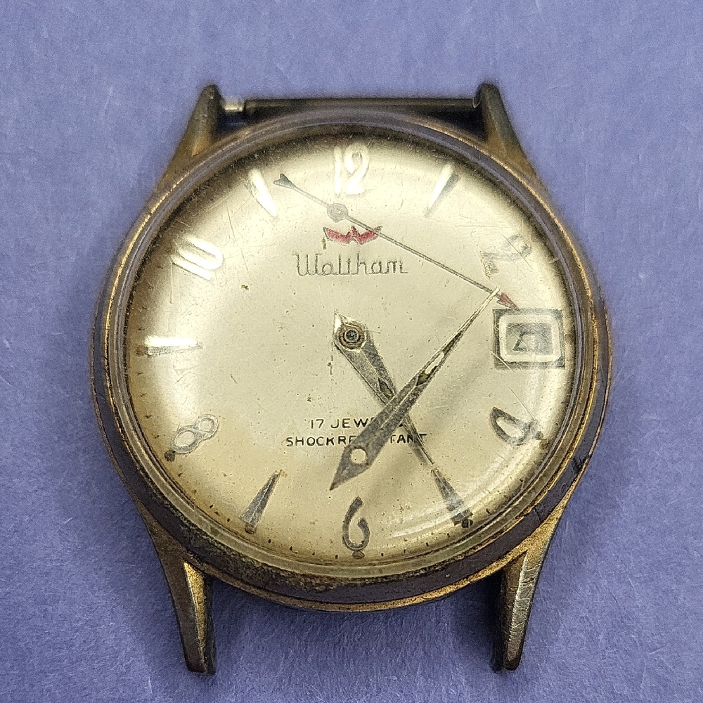 Waltham Gold Analog Watch